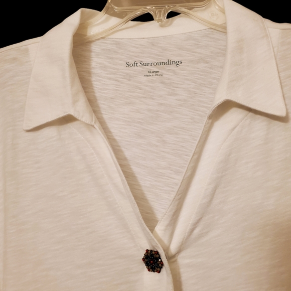 Danielle Assymetrical Hem Coastal Cotton Lagenlook Tunic Whisper White Artsy - Picture 3 of 11